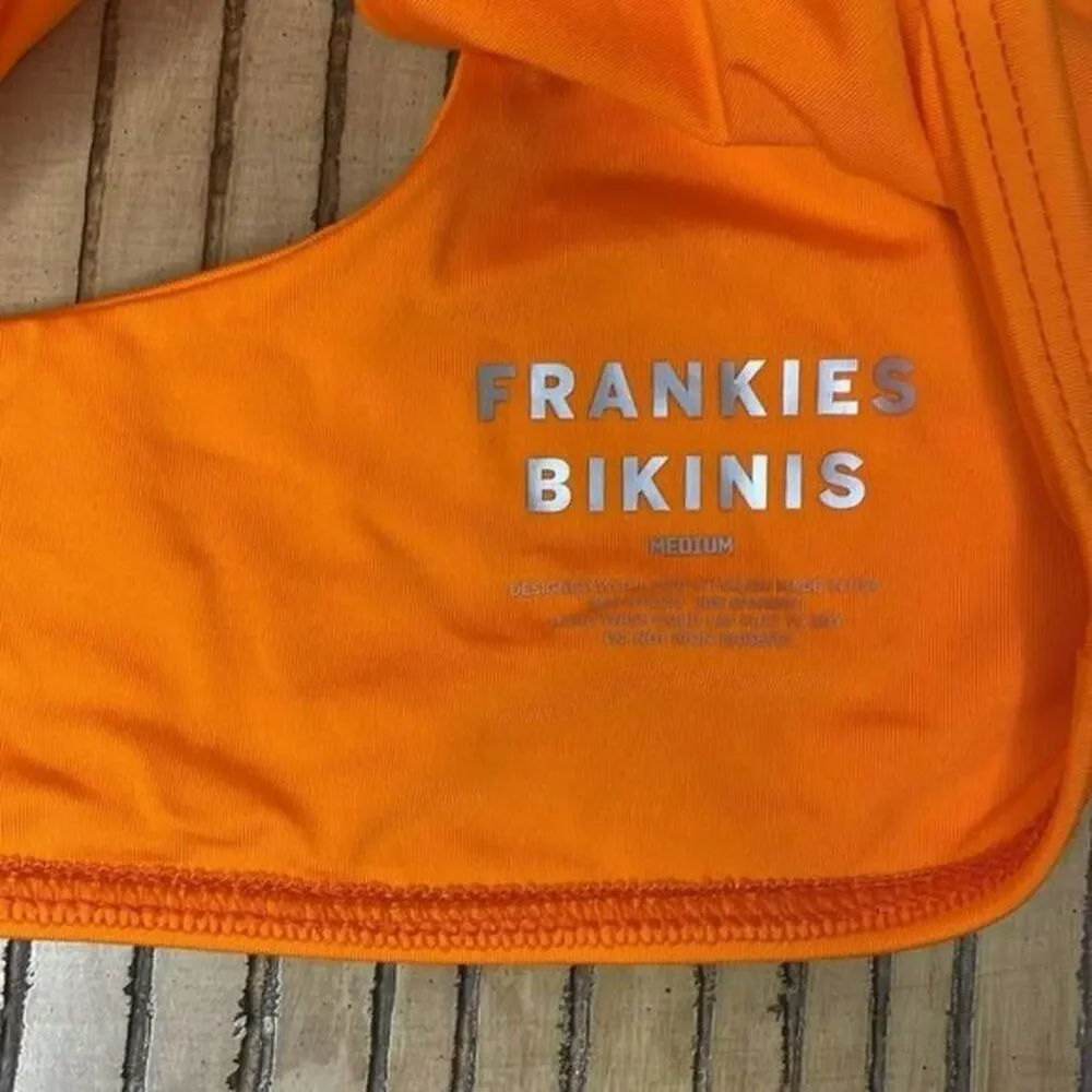 Frankie’s‎ Bikinis Bikini Top Super Soft Orange New Retails: $95
